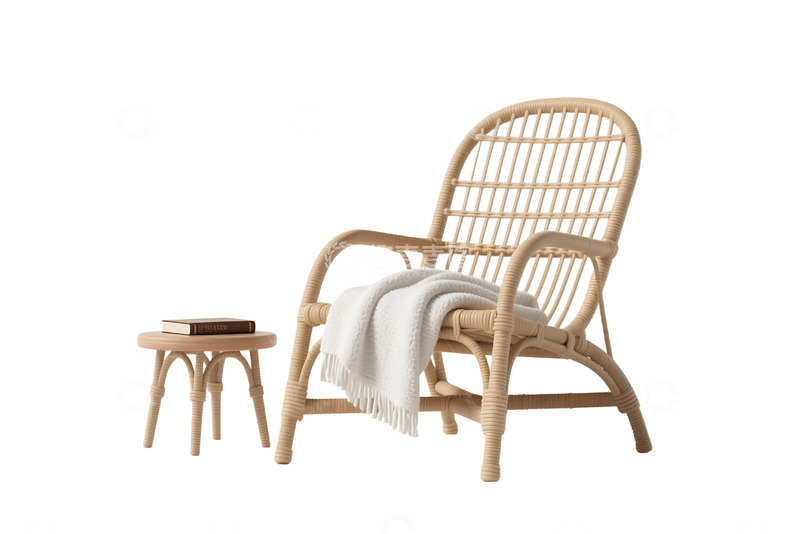 高清大图下载【趣麦麦图】免抠C4D立体躺椅元素 1