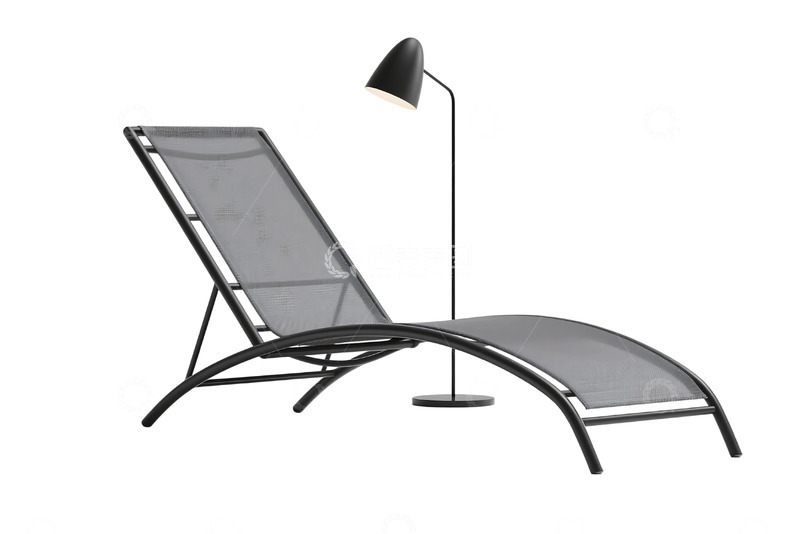 高清大图下载【趣麦麦图】免抠C4D立体躺椅元素 