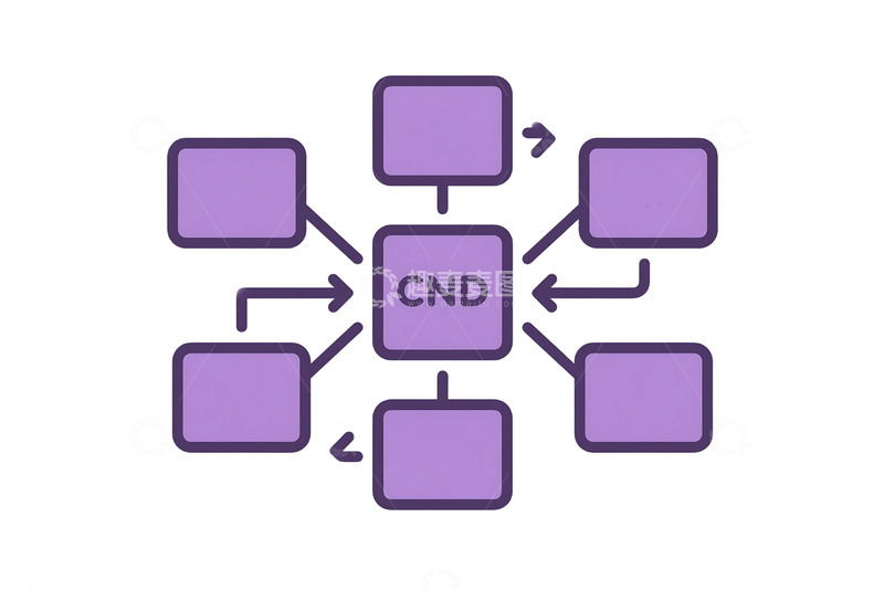 免抠CDN内容分发网络细线图标 (1) 