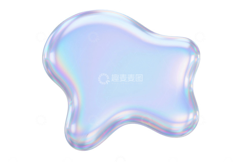 高清大图下载【趣麦麦图】免抠全息液体形状 1