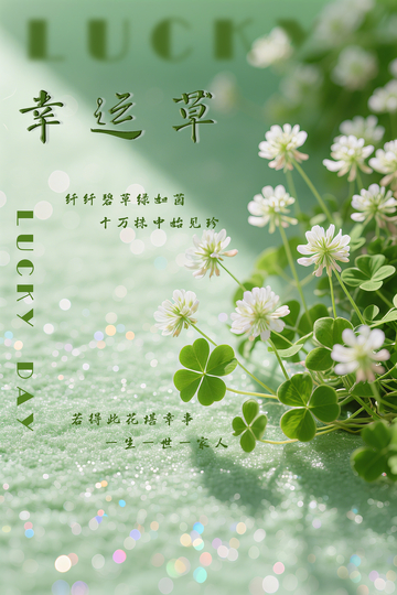 幸运草四叶草海报