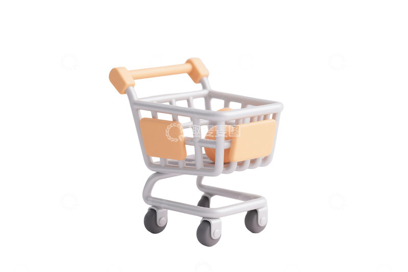 高清大图下载【趣麦麦图】-免抠卡通购物车元素插画 