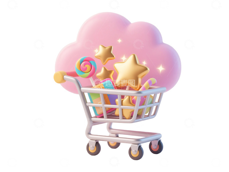 高清大图下载【趣麦麦图】免抠卡通购物车插画图标元素 