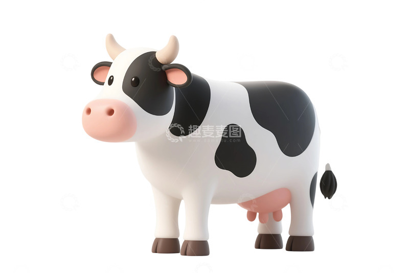 高清大图下载【趣麦麦图】免抠卡通风格奶牛元素 1