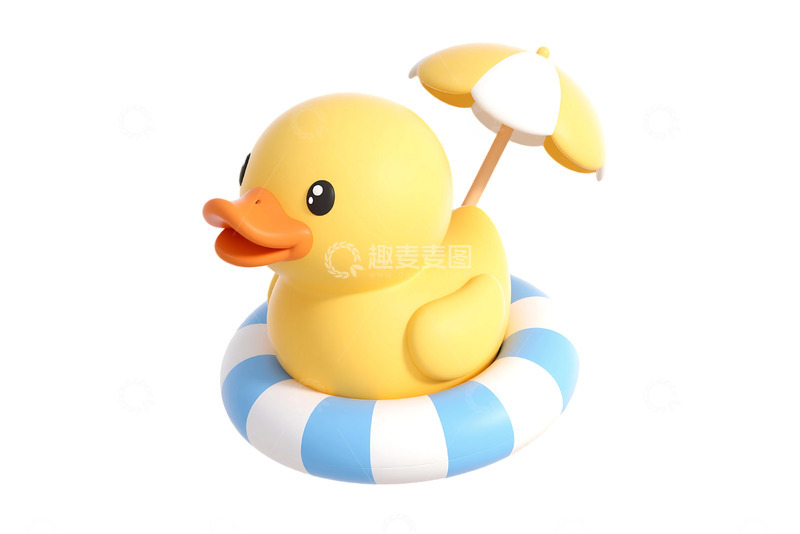 高清大图下载【趣麦麦图】免抠夏日小黄鸭元素 