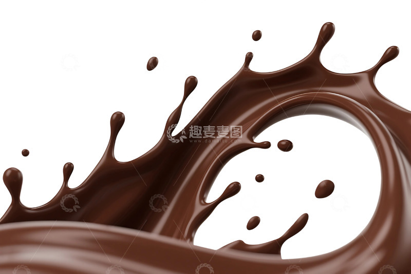 高清大图下载【趣麦麦图】免抠巧克力飞溅 