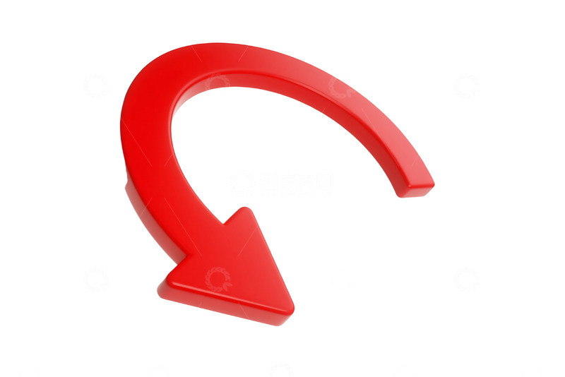 高清大图下载【趣麦麦图】免抠弯曲的红色箭头 1