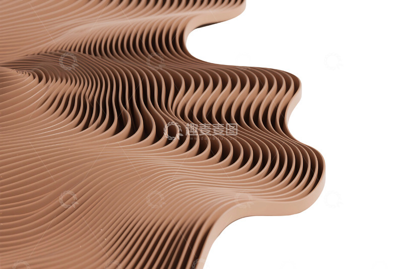 高清大图下载【趣麦麦图】免抠咖色波纹 