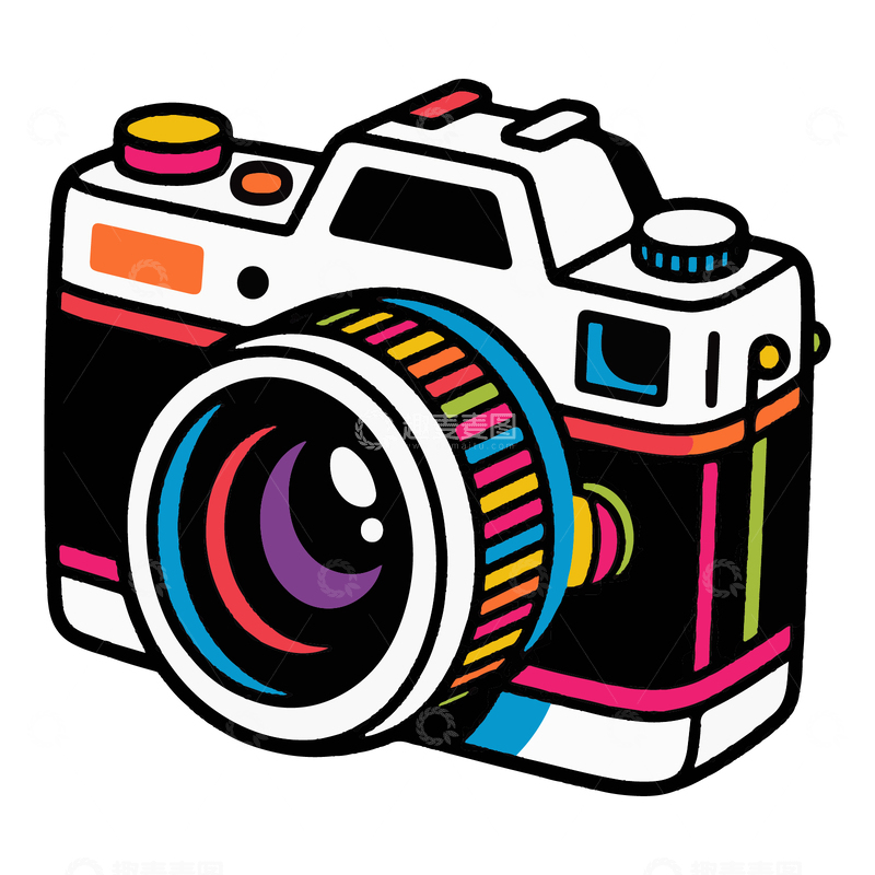 源文件下载【趣麦麦图】一台单反相机