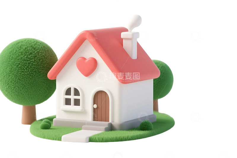 高清大图下载【趣麦麦图】免抠心形家园 