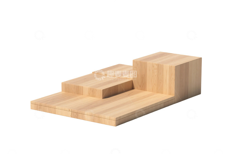 高清大图下载【趣麦麦图】免抠木质平台组合 