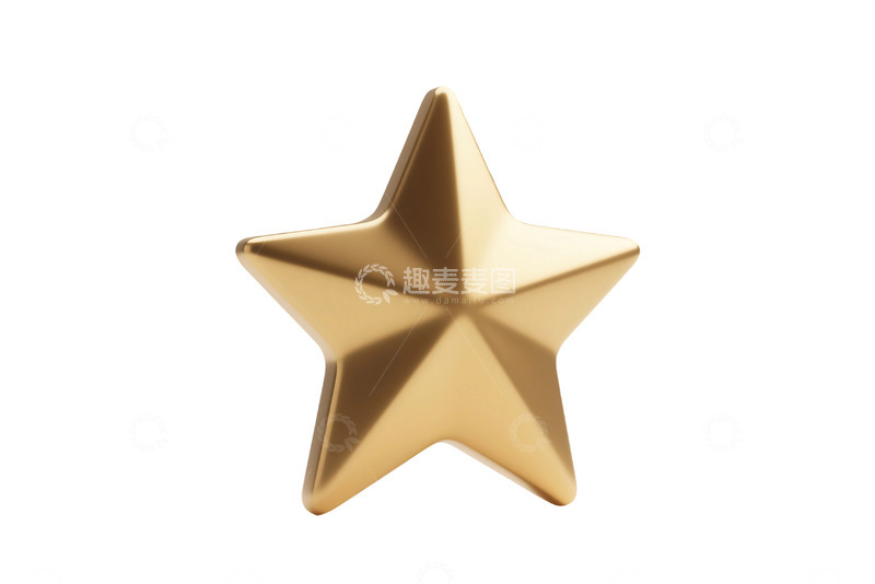 免抠星星黄金元素金色五角星 