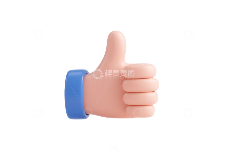高清大图下载【趣麦麦图】-免抠拇指向上的手势符号 