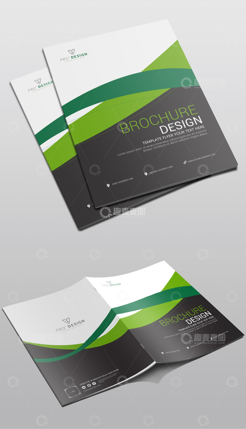 源文件下载【趣麦麦图】集团画册封面