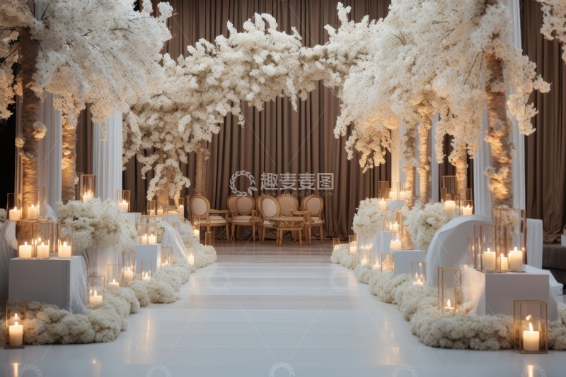 高清大图下载【趣麦麦图】鲜花装饰的婚礼场景