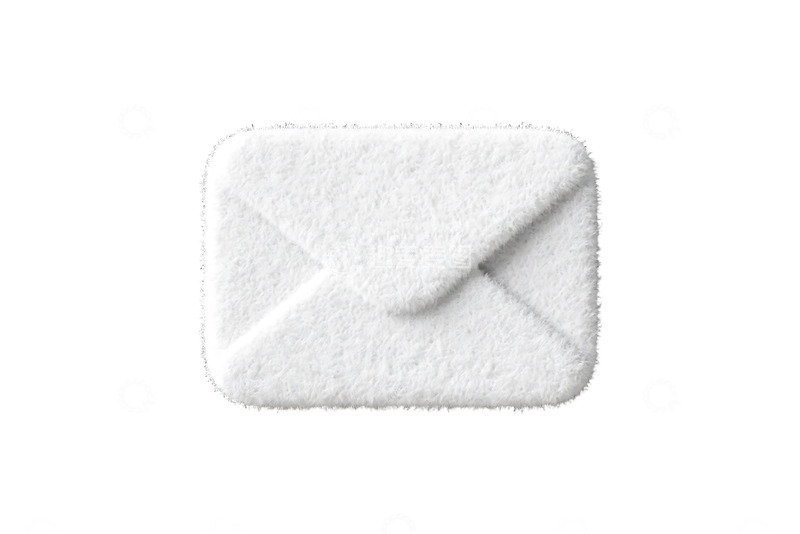 高清大图下载【趣麦麦图】免抠毛毡信封图标 