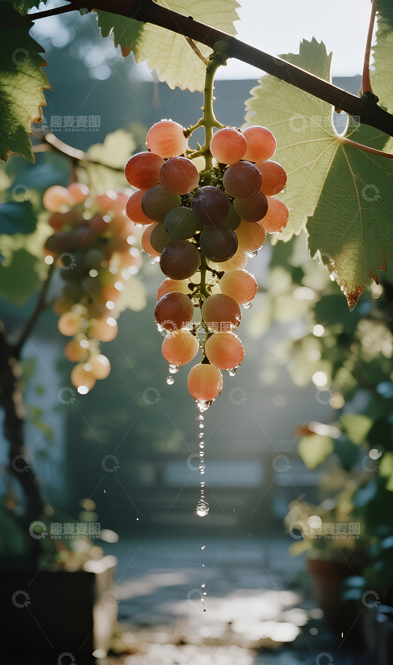 高清大图下载【趣麦麦图】雨后的葡萄摄影图6