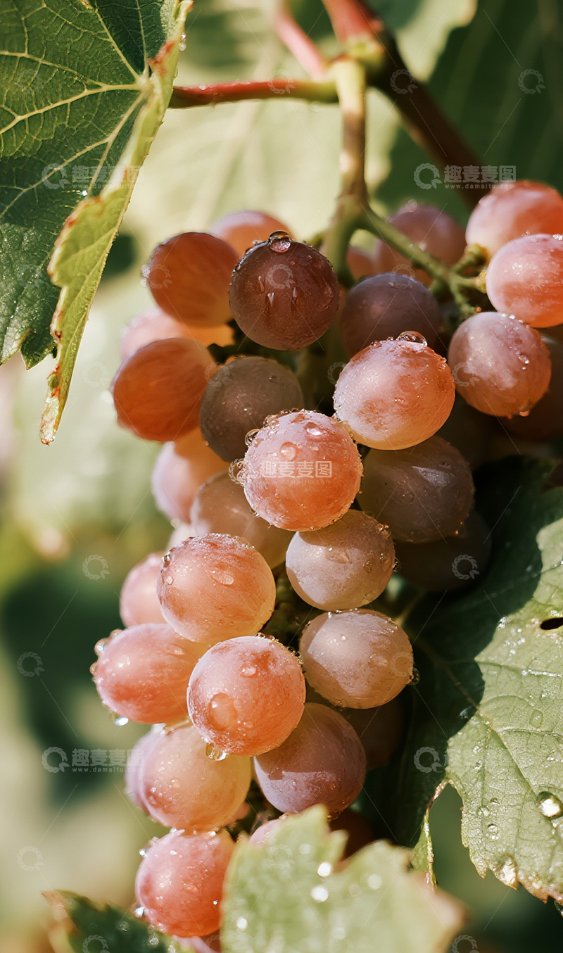 高清大图下载【趣麦麦图】雨后的葡萄摄影图1