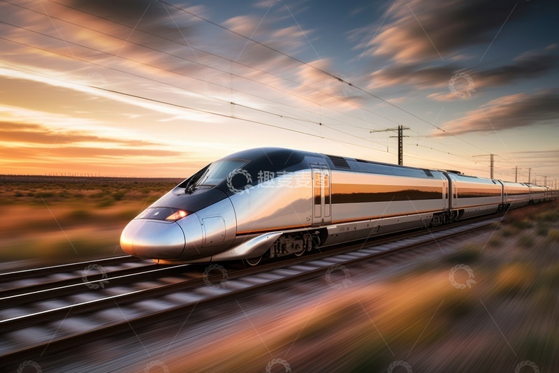 高清大图下载【趣麦麦图】户外行驶的高铁1