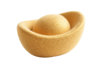 免抠毛毡金元宝图标 1