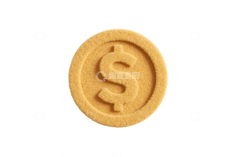 高清大图下载【趣麦麦图】免抠毛毡金币图标 