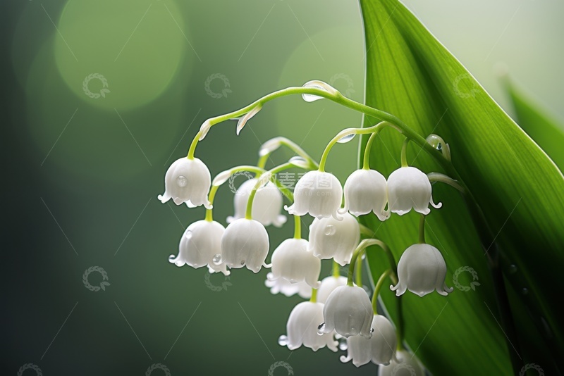 高清大图下载【趣麦麦图】盛开的白色铃兰花