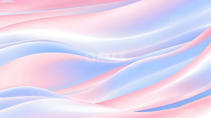 高清大图下载【趣麦麦图】粉蓝动感梦幻波浪