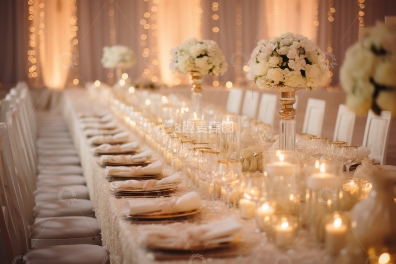 高清大图下载【趣麦麦图】酒店里的碟子蜡烛