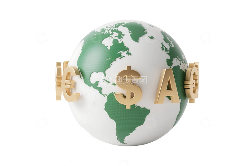 高清大图下载【趣麦麦图】免抠球体全球金融概念元素 