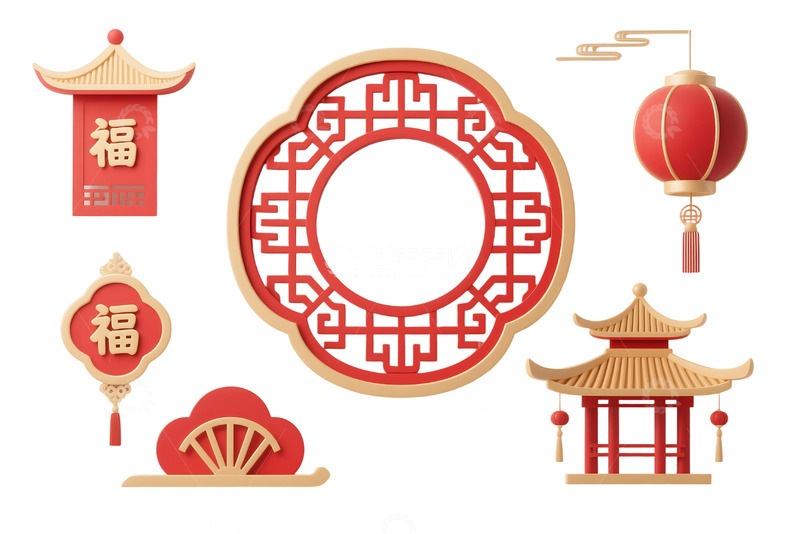 高清大图下载【趣麦麦图】免抠的中国风设计元素 1