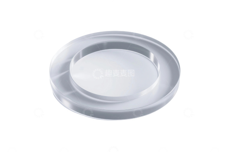 高清大图下载【趣麦麦图】免抠玻璃亚克力圆环 