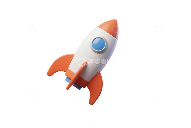 高清大图下载【趣麦麦图】免抠火箭飞船和行星图标 