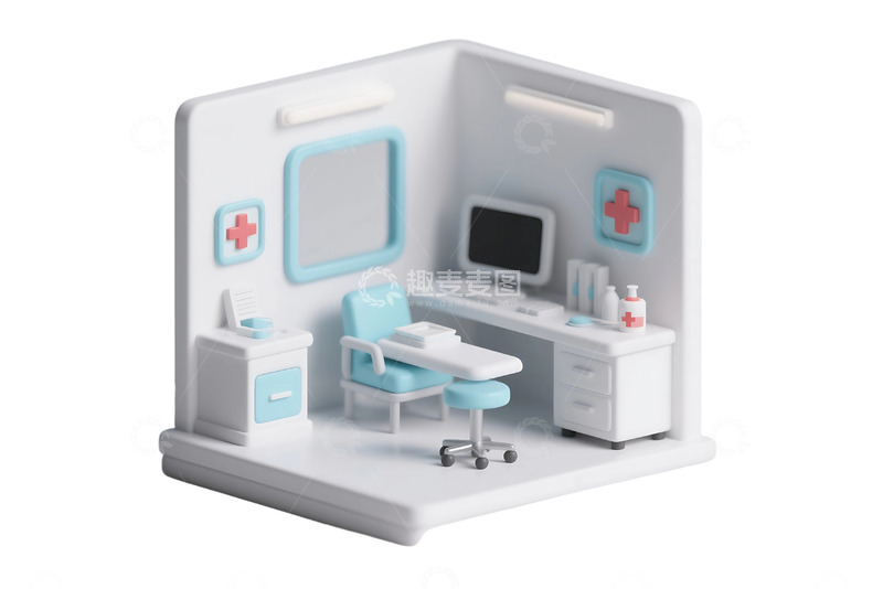 高清大图下载【趣麦麦图】免抠的医疗题材的小元素场景 