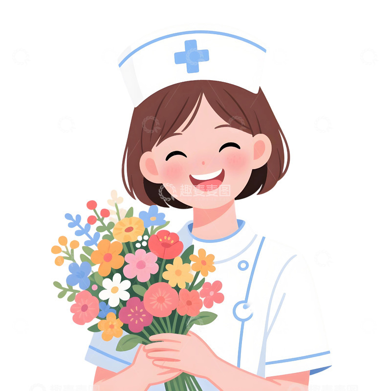 高清大图下载【趣麦麦图】护士主题插画2