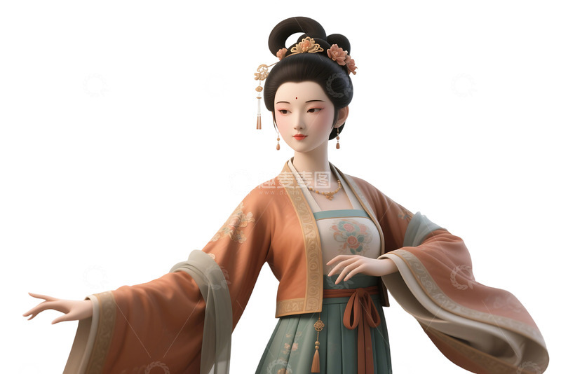 高清大图下载【趣麦麦图】免抠的古风仕女 