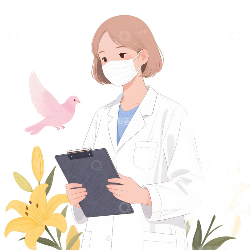 高清大图下载【趣麦麦图】护士主题插画37