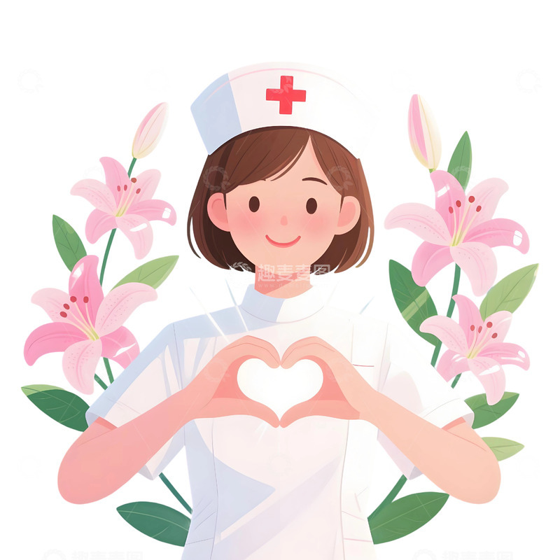 高清大图下载【趣麦麦图】护士主题插画17