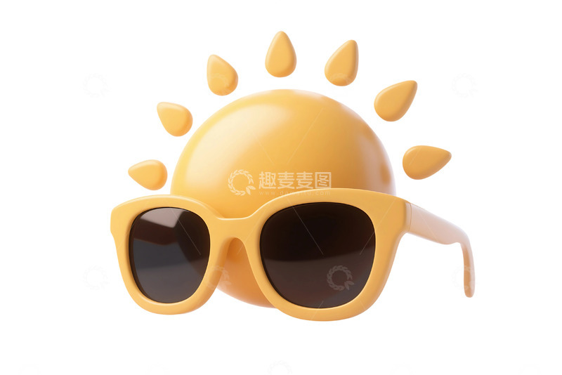高清大图下载【趣麦麦图】免抠的墨镜太阳 1