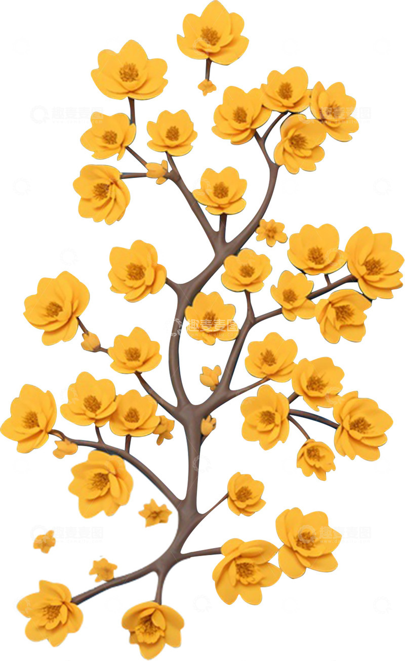 高清大图下载【趣麦麦图】黄色桂花树素材