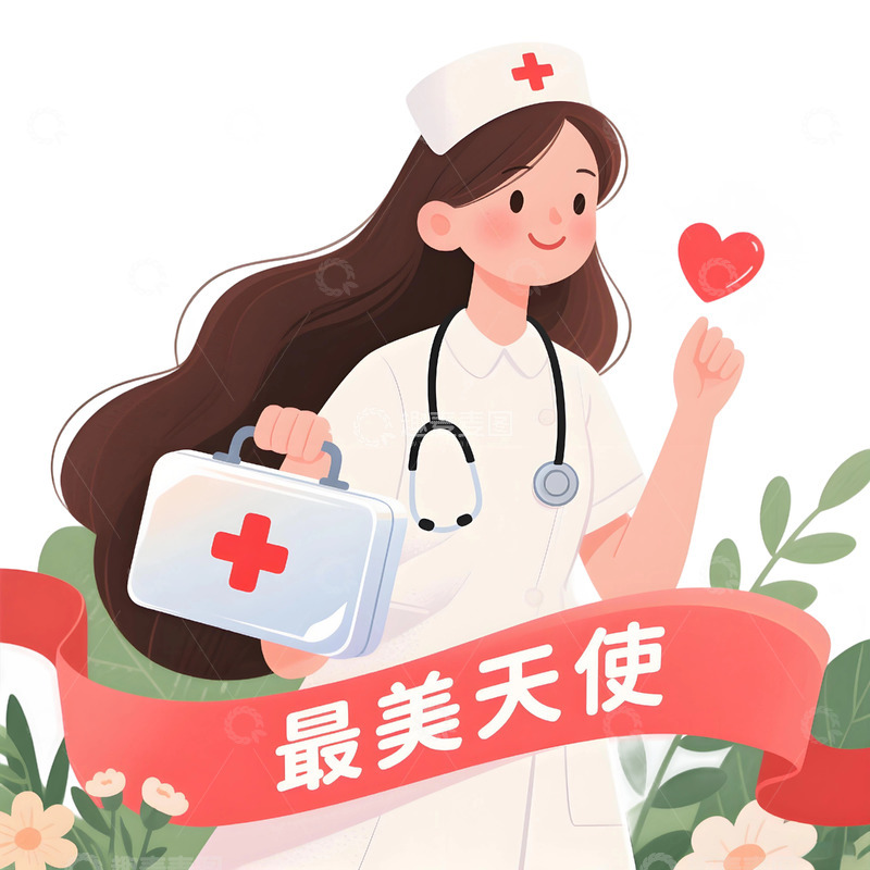 高清大图下载【趣麦麦图】护士主题插画11