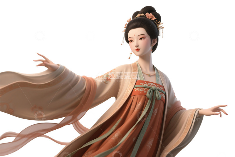 高清大图下载【趣麦麦图】免抠的古风仕女 1