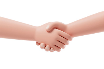 免抠的手部运动握手，问候 