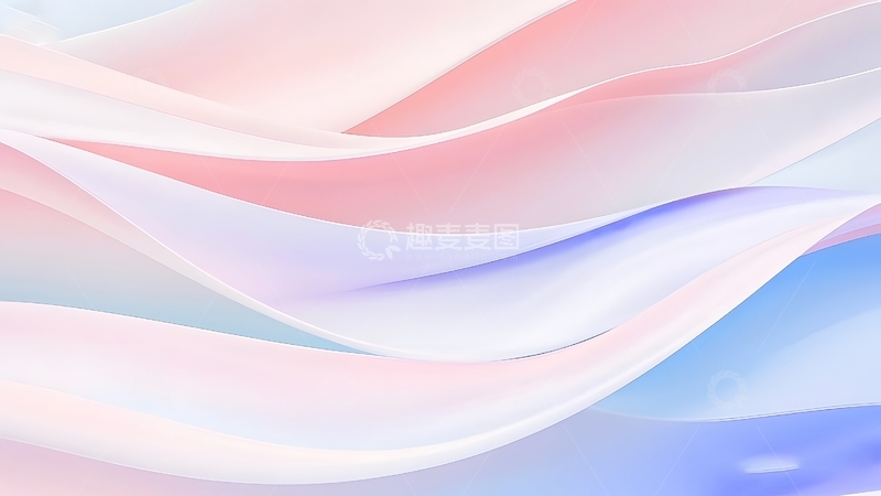 高清大图下载【趣麦麦图】粉蓝波浪线条背景