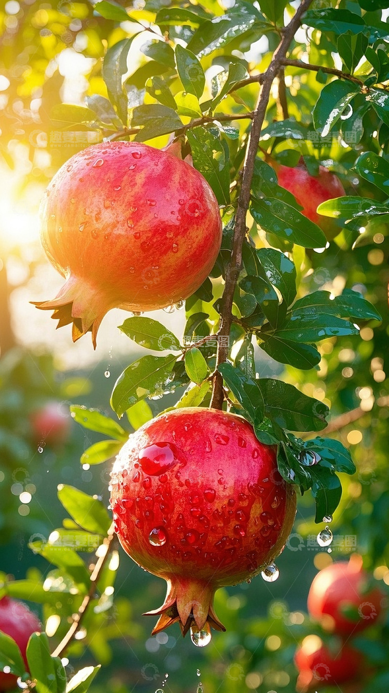高清大图下载【趣麦麦图】枝头上的石榴图7