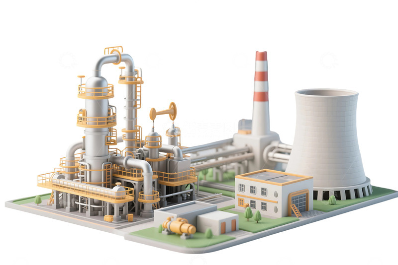 高清大图下载【趣麦麦图】免抠石油提炼和电站 