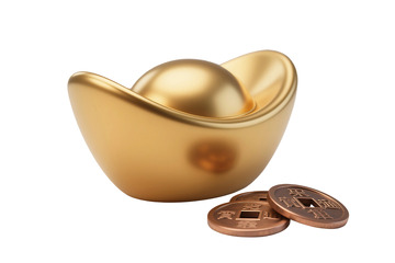 免抠的金元宝与铜钱 1