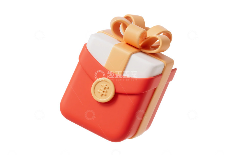 高清大图下载【趣麦麦图】免抠立体商务礼盒红包矢量图 1