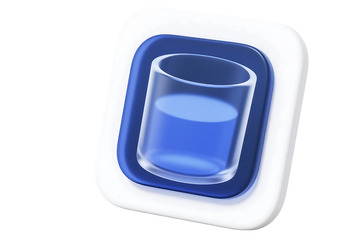 免抠的蓝色商务风格的玻璃图标 