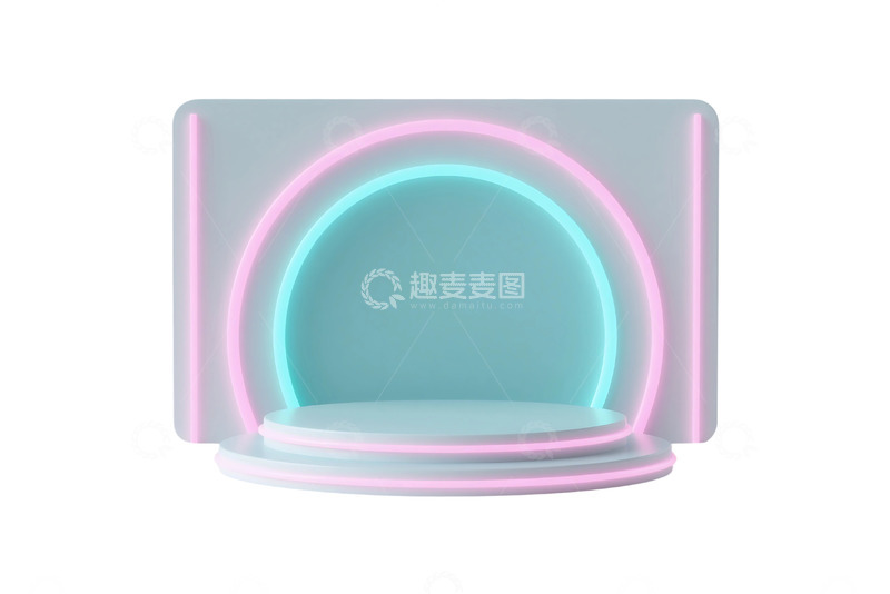 高清大图下载【趣麦麦图】免抠的霓虹灯光展台 