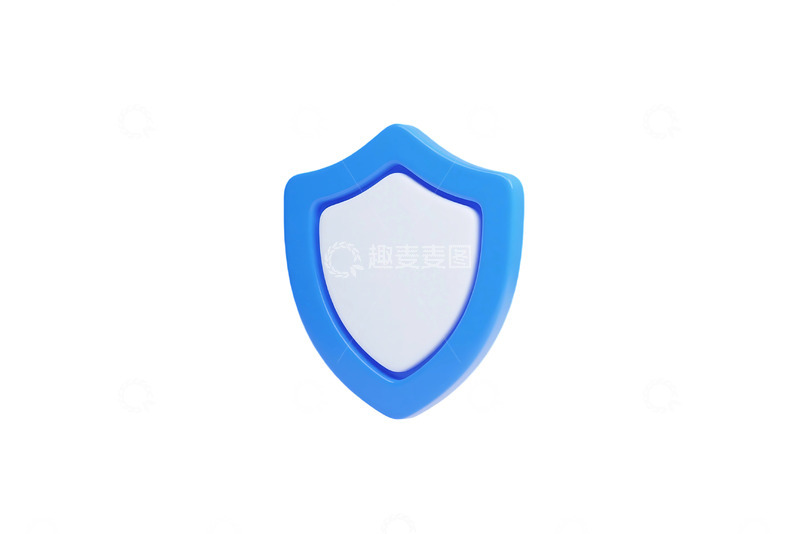 高清大图下载【趣麦麦图】免抠的蓝色盾牌图标 